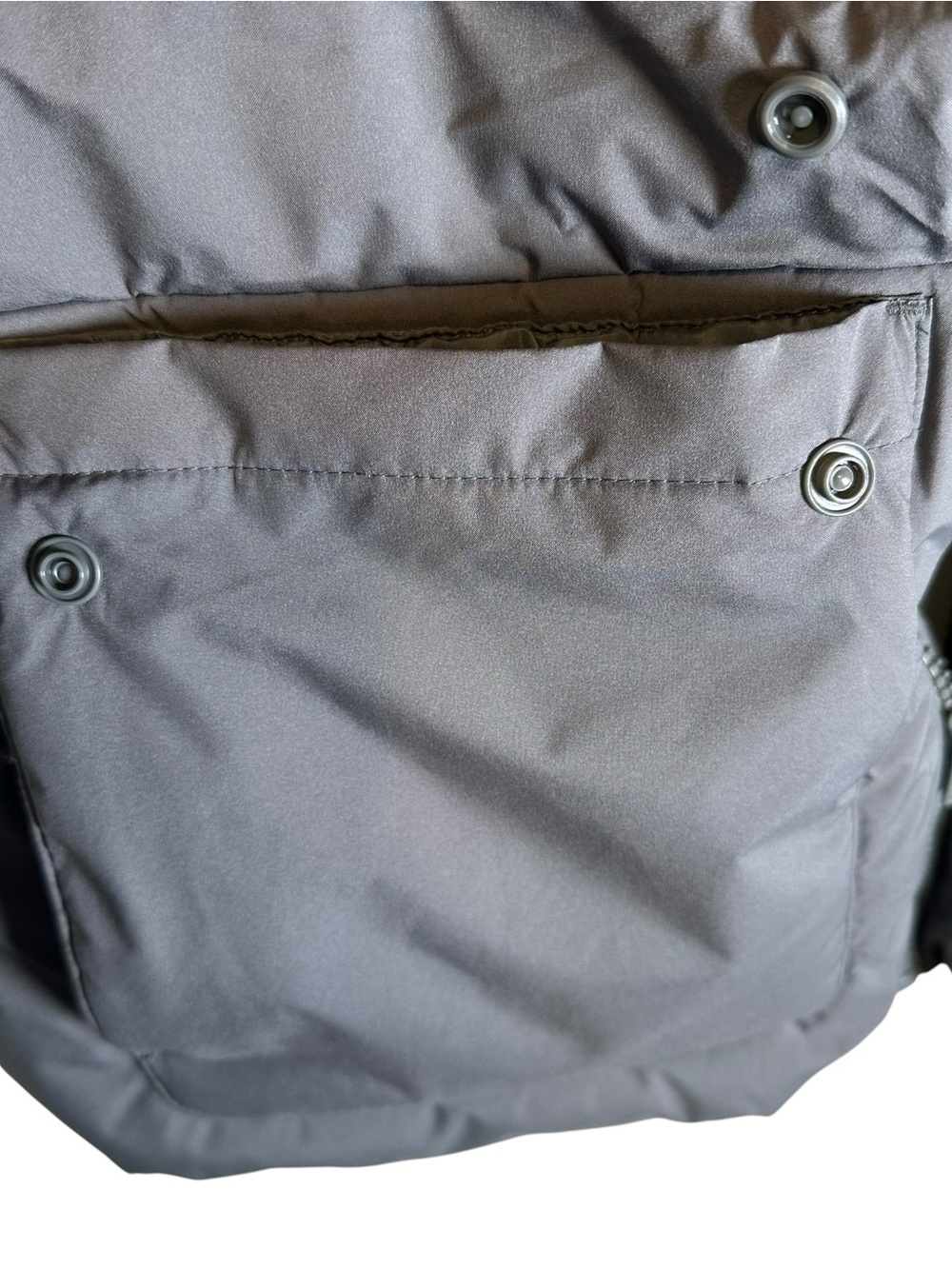 ALL IN MOTION Puffer Jacket Hoodie Men’s Large Zip Up Gray Wind Water Resistant - Picture 7 of 11